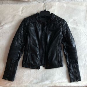 SALE ✨ Danier Genuine Leather Jacket Black